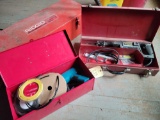BD sawzall, Makita heat gun, tool box and accessories
