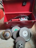 Milwaukee 9 inch grinder with wheels and case
