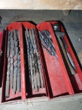 2 Tool trays of large drill bits