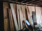 Osb sheets of plywood, trim, assorted scrap lumber