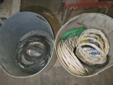 2 Cut down barrels of partial rolls of electric wire