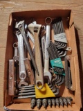 Box of allens, Crescents, Craftsman wrenches