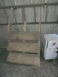 Wood steps, 1 section wood ladder, broken microwave