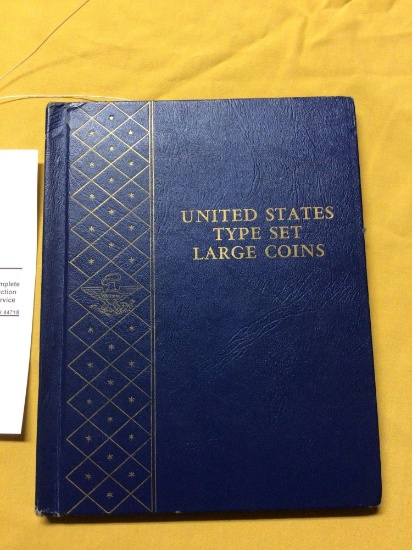 Partial book of United States type set large coins. sells for one money