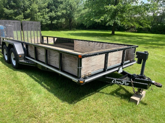 corn pro 18 ft landscape trailer