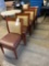 4 leather seated chairs.
