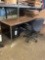 metal office desk with chair