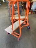 Orange cart for sheeting, plywood, drywall etc.