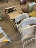 13 folding metal chairs