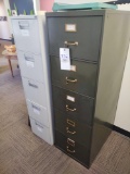 2- 5 Drawer Metal File Cabinets and Paper Cutter
