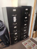 2 Five Drawer Metal File Cabinets