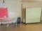 Dividers on casters, half round table, youth chairs