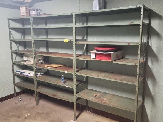 11ft section of shelving, 7ft tall, buyer responsible for disassembly