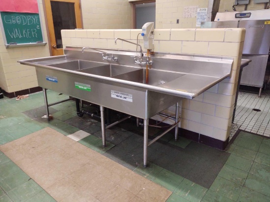 Stainless Steel 3 Bay Sink
