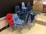 31 assorted stack chairs