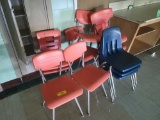 11 plastic chairs