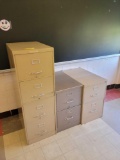 3 Metal file cabinets