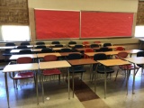 25 assorted student desks