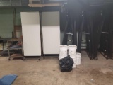 8 cafeteria tables, av carts, chemicals