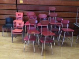 Assorted Stack Chairs and Student Chairs