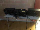 6 Magnavox VHS/ DVD Players and Table