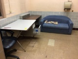 Desk, File Cabinet, Sofa, Chair