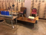 Assorted Student Tables, Chairs and File Cabinets