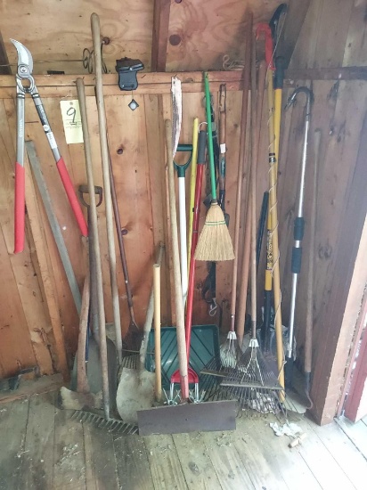 Assortment of Tools - Shovels, Rakes, Axes, Gardening, and more