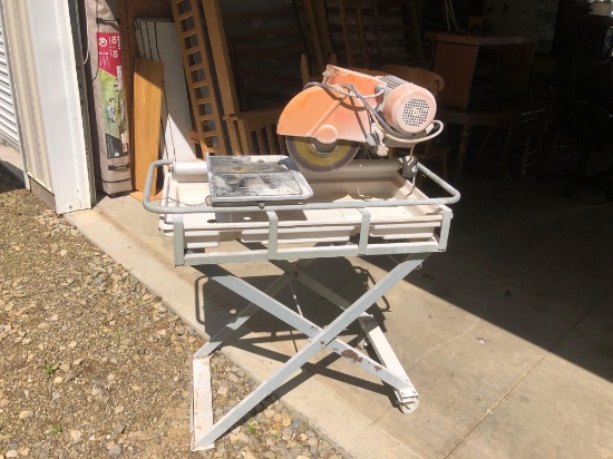 Chicago brand wet tile saw on on