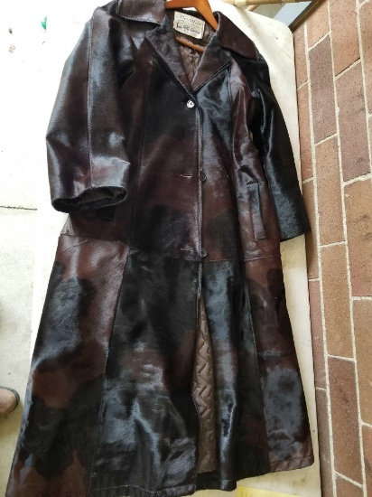 Saks Fifth Ave seal leather coat