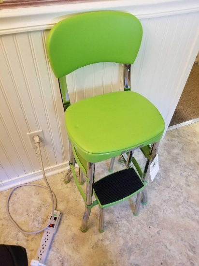 Green kitchen stool