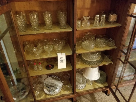 Large collection of Anchor Hocking Waterford Clear Waffle design