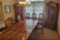 Thomasville dining room suite, 6 chairs, 2 leaves with footed base with 2 matching lighted china