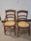 Pair of cane bottom chairs