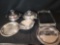 Box lot of assorted silverplate serving pieces, covered dishes