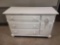 White painted 4 drawer 1 door dresser