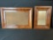 Wood Frames, One with Mirror