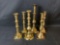 (6) Tall Brass Candlesticks