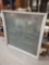 Large frosted double pane lead glass window, 49 3/4 x 49 3/4 inches jam size