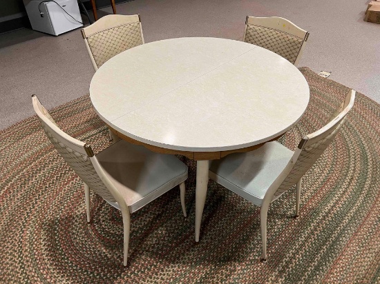 Dinette Table with Four Chairs, One Leaf