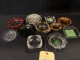 Collection of Glass Ash Trays