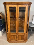 Oak Gun Cabinet with key