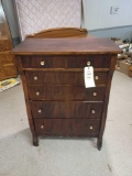 6 Drawer early chest, mahogany finish