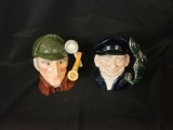 Royal Doulton Toby mugs, Lobster man and The Sleuth