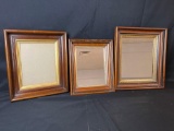 (3) Wood Frames, Two with Mirrors