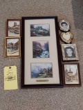Assortment of Small Frames & Thomas Kinkade Forever Yours with certificate