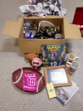 Box of Steelers & NFL Decor, Paper and Memorabilia