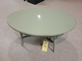 Painted Wicker oval coffee table