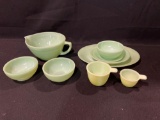 Jadeite Bowls, Measuring Cups, Platter