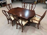 Dining Room Table and Six Chairs, Two Leaves